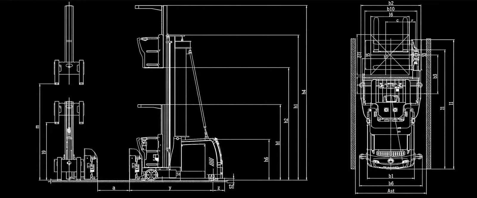 1.5Ton Man-Up Very Narrow Aisle Forklift (1)