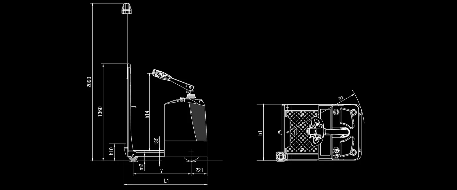 2.0Ton Electric Tow Tractor