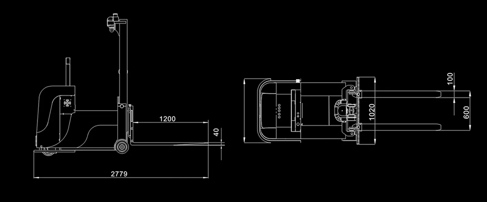 1.5Ton AGV Counterbalanced Electric Stacker