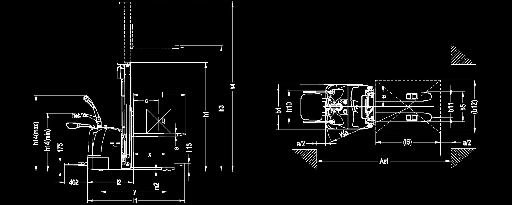 1.5Ton Stand On Type Electric Stacker