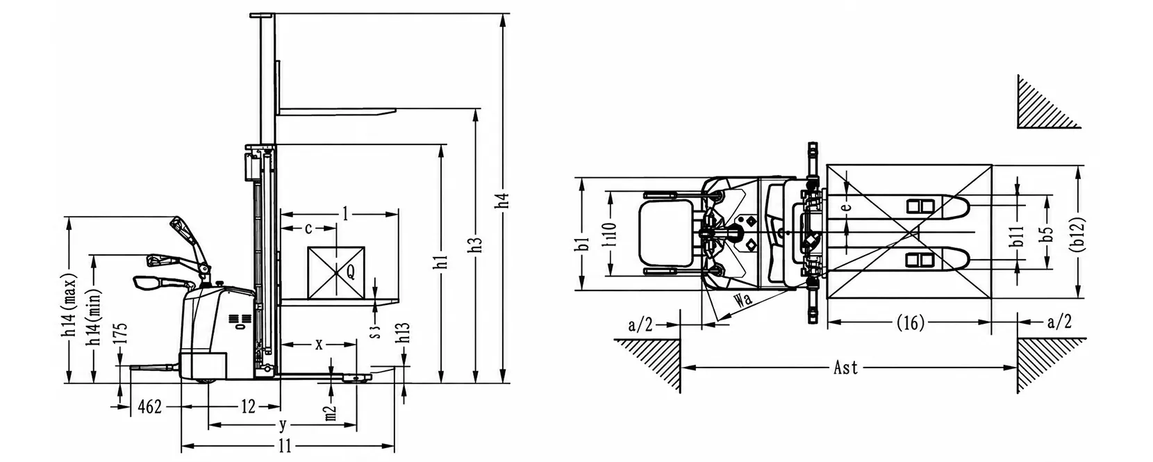 2.0Ton Electric Stacker